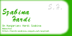 szabina hardi business card